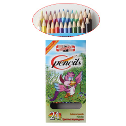 Карандаши 24цв Птицы 3554/24/C00658 Koh-i-noor европодв к/к
