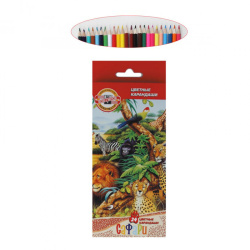 Карандаши 24цв Сафари 3554/24KS/C00300 Koh-i-noor европодв к/к