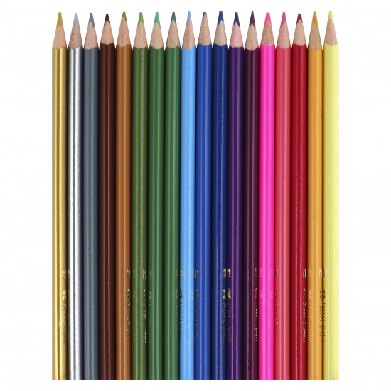 Карандаши цветные 36 цветов, дерево, трехгранный, точилка Eco Faber-Castell 120536