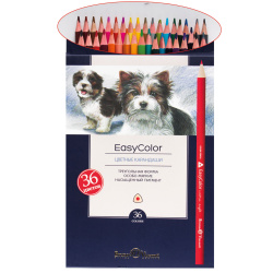 Карандаши 36цв Easycolor трехгран 30-0033 европодв к/к