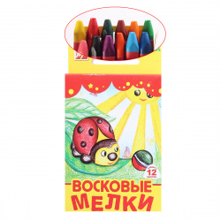 Мелки восковые 12цв d-12мм трехгр на масл основе Кроха 12с871-08 к/к
