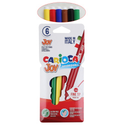 Фломастеры 6цв Carioca Joy смыв 40549 вент колп европодв к/к