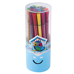 Фломастеры 24цв Junior M-5056-24 вент колп пласт тубус