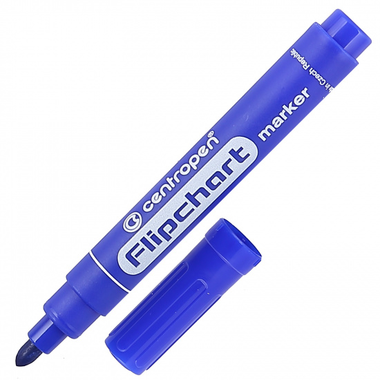 Маркер для флипчартов, водный, пулевидный, 2,5 мм, цвет синий Flipchart Centropen 8550/01-06