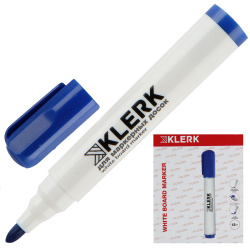 Маркер для доски пулевидный, 1,5-3 мм, стираемые, цвет синий KLERK 200746-3