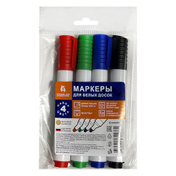 Набор маркеров для доски 4цв 2-3мм Русский дом канцелярии НФ-00005108