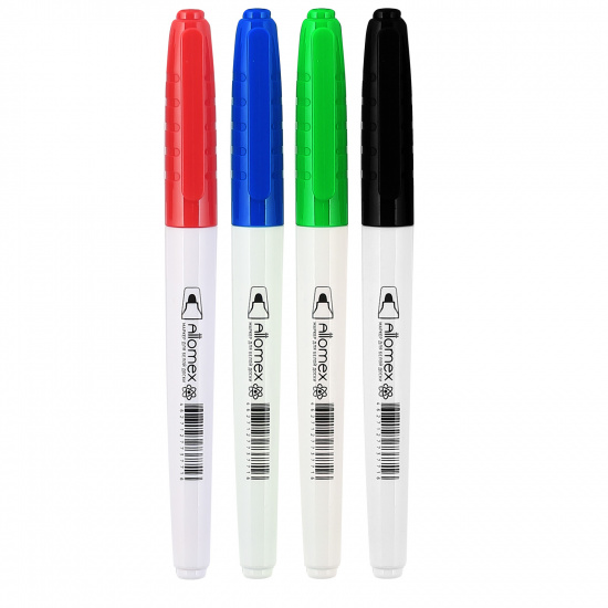 Набор маркеров для доски 4 шт, пулевидный, 3,0 мм, стираемые, 4 цвета, упаковка блистер, европодвес Attomex 5040705