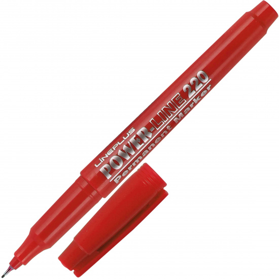 Маркер перманентный 0,5 мм, капиллярный, цвет красный Line Plus PER-200UF