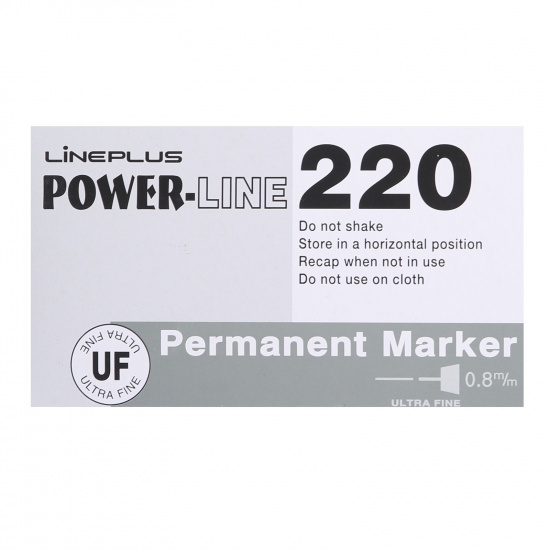 Маркер перманентный 0,5 мм, капиллярный, цвет черный Line Plus PER-200UF