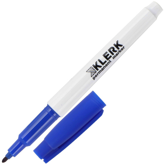 Маркер перманентный пулевидный, 0,5-2,0 мм, цвет синий Basic KLERK 200748-3
