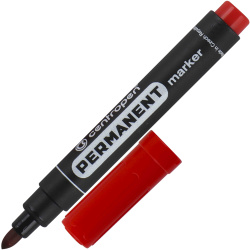 Маркер перманентный пулевидный, 2,5 мм, цвет красный Centropen 8566/01-04