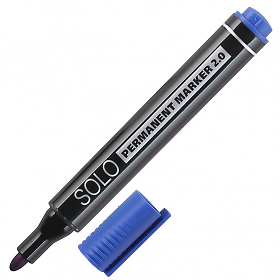 Набор маркеров перманентных 3 шт, 2,0 мм, пулевидный, 3 цвета Solo Hatber PM_066138