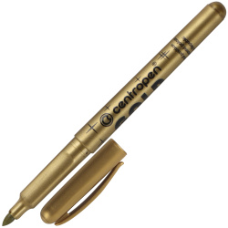 Маркер перманентный, пулевидный, 1,8 мм, цвет золото, Centropen, Gold, 2690/01G