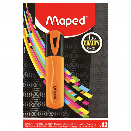Текстовыделитель 1,0-5,0 мм, скошенный, цвет оранжевый Maped 742535