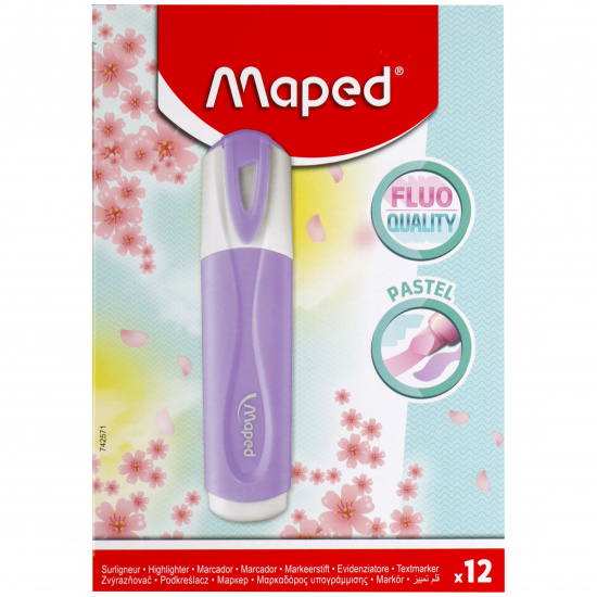 Текстовыделитель 1,0-5,0 мм, скошенный, цвет сиреневый Pastel Maped 742571