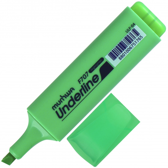 Текстовыделитель 1,0-5,0 мм, скошенный, цвет зеленый MunHwa ULF-04