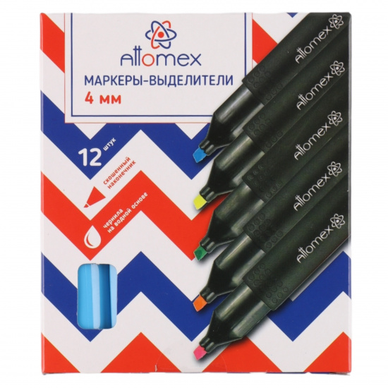 Текстовыделитель 1,0-4,0 мм, скошенный, цвет голубой Attomex 5045400