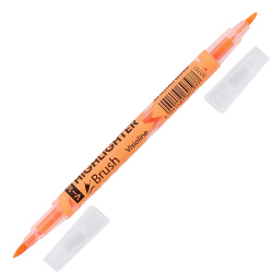 Текстовыделитель 0,5-3,5 мм, пулевидный, кистевидный, двусторонний, цвет оранжевый Brush Neon Visioline V-16 Erich Krause 60797
