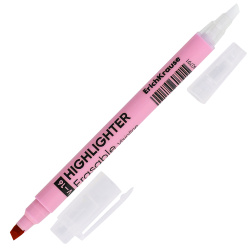 Текстовыделитель 0,6-4,0 мм, скошенный, двусторонний, цвет розовый Пиши-стирай Erasable Pastel Visioline V-16 Erich Krause 60792