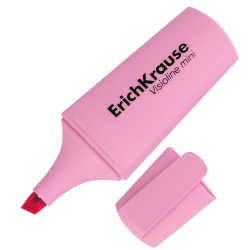 Текстовыделитель 0,6-5,0 мм, скошенный, цвет розовый Pastel Visioline Mini Erich Krause 60801