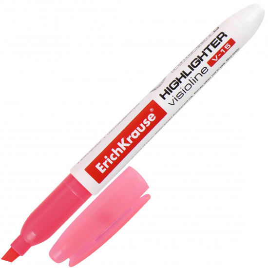 Текстовыделитель 0,6-4,0 мм, скошенный, цвет розовый Erich Krause 30967