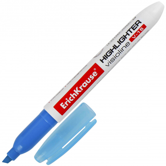 Текстовыделитель 0,6-4,0 мм, скошенный, цвет голубой Erich Krause 30969