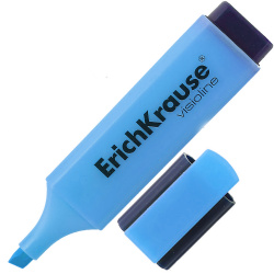 Текстовыделитель 0,6-5,2 мм, скошенный, цвет голубой Erich Krause 30944