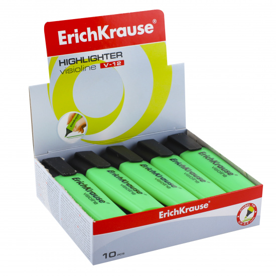 Текстовыделитель 0,6-5,2 мм, скошенный, цвет зеленый Erich Krause 32497