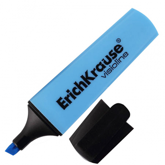 Текстовыделитель 0,6-5,2 мм, скошенный, цвет голубой Erich Krause 32500