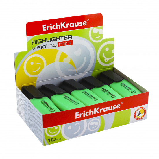 Текстовыделитель 0,6-5,2 мм, скошенный, цвет зеленый Erich Krause 42754