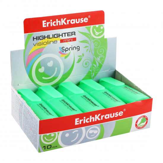 Текстовыделитель 0,6-5,2 мм, скошенный, цвет зеленый Erich Krause 48787