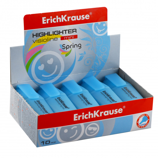 Текстовыделитель 0,6-5,2 мм, скошенный, цвет голубой Erich Krause 48793