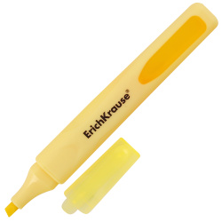 Текстовыделитель, 0,6-4 мм, скошенный, цвет желтый, Visioline V-14 Liquid Pastel, Erich Krause, 56023