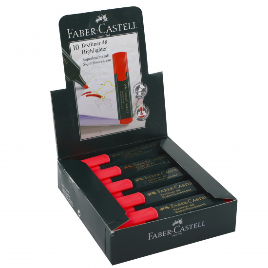Текстовыделитель 1,0-5,0 мм, скошенный, цвет красный Faber-Castell 154821