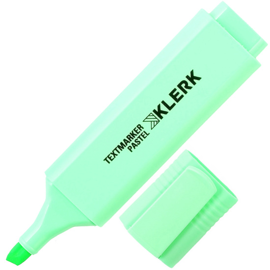 Текстовыделитель 1,0-5,0 мм, скошенный, цвет зеленый KLERK 209071