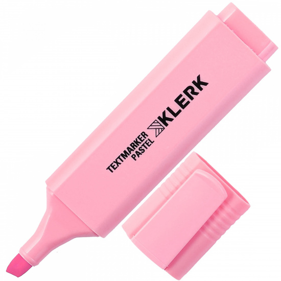 Текстовыделитель 1,0-5,0 мм, скошенный, цвет розовый KLERK 214087