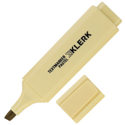 Текстовыделитель, 1-5 мм, скошенный, цвет ванильный, Macaroon Pastel, KLERK, 231705