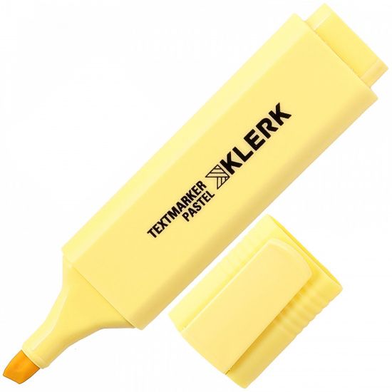 Текстовыделитель 1,0-5,0 мм, скошенный, цвет желтый KLERK 209075
