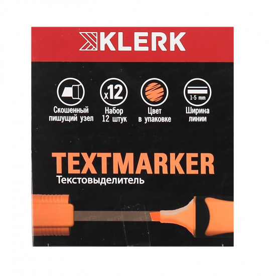 Текстовыделитель 1,0-5,0 мм, скошенный, цвет оранжевый DAY to DAY Pastel KLERK 211871