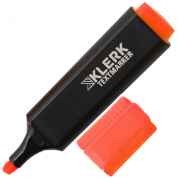 Текстовыделитель 1,0-5,0 мм, скошенный, цвет оранжевый KLERK 211857