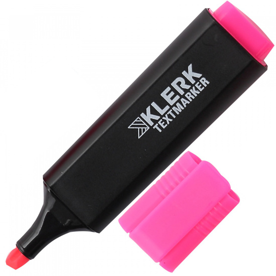 Текстовыделитель 1,0-5,0 мм, скошенный, цвет розовый KLERK 211858