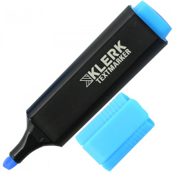 Текстовыделитель 1,0-5,0 мм, скошенный, цвет голубой KLERK 211859