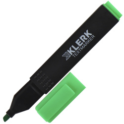 Текстовыделитель 1,0-4,0 мм, скошенный, цвет зеленый KLERK 211876
