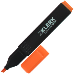 Текстовыделитель 1,0-4,0 мм, скошенный, цвет оранжевый KLERK 211878