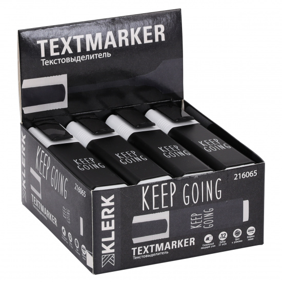 Текстовыделитель 1-5 мм, скошенный, цвет черный KLERK 216065
