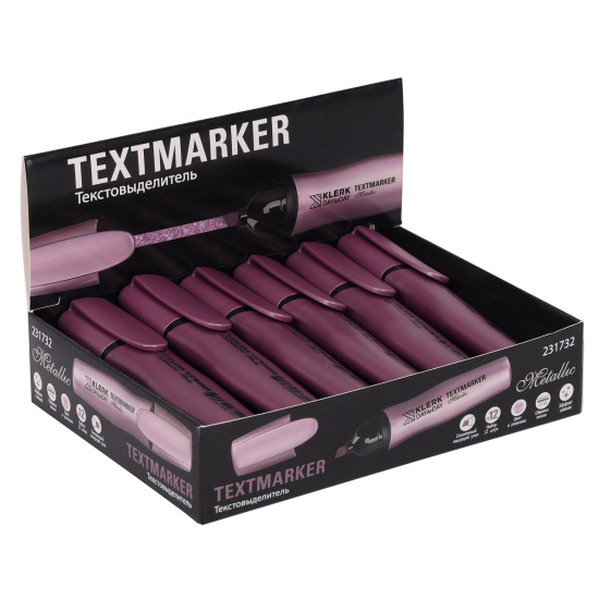 Текстовыделитель 1-5 мм, скошенный, цвет жемчужно-розовый DAY to DAY Metallic KLERK 231732