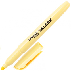 Текстовыделитель 1,0-5,0 мм, скошенный, цвет желтый Macaroon Pastel KLERK 211892