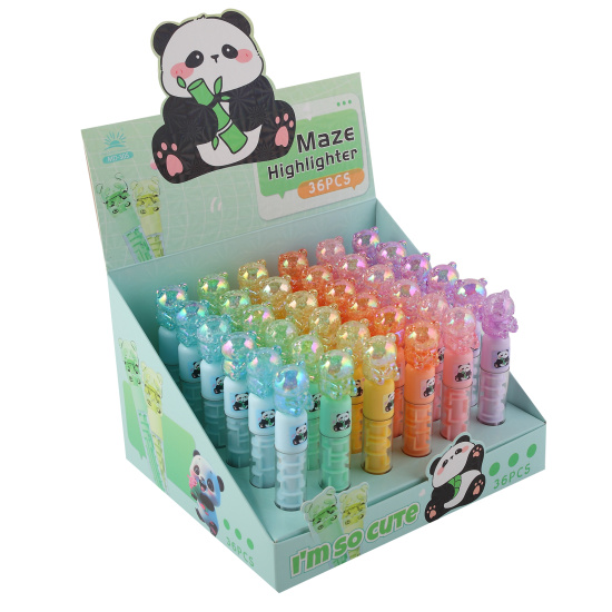 Текстовыделитель, 1-4 мм, скошенный, цвет ассорти 6 цветов, Panda, КОКОС, 252403, ONE METER SUNSHINE
