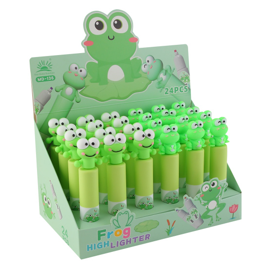 Текстовыделитель, 1-4 мм, скошенный, цвет зеленый, Frog, КОКОС, 252415, ONE METER SUNSHINE