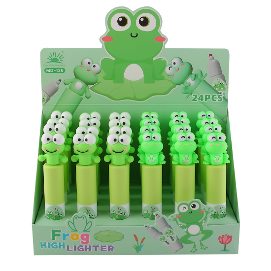 Текстовыделитель, 1-4 мм, скошенный, цвет зеленый, Frog, КОКОС, 252415, ONE METER SUNSHINE